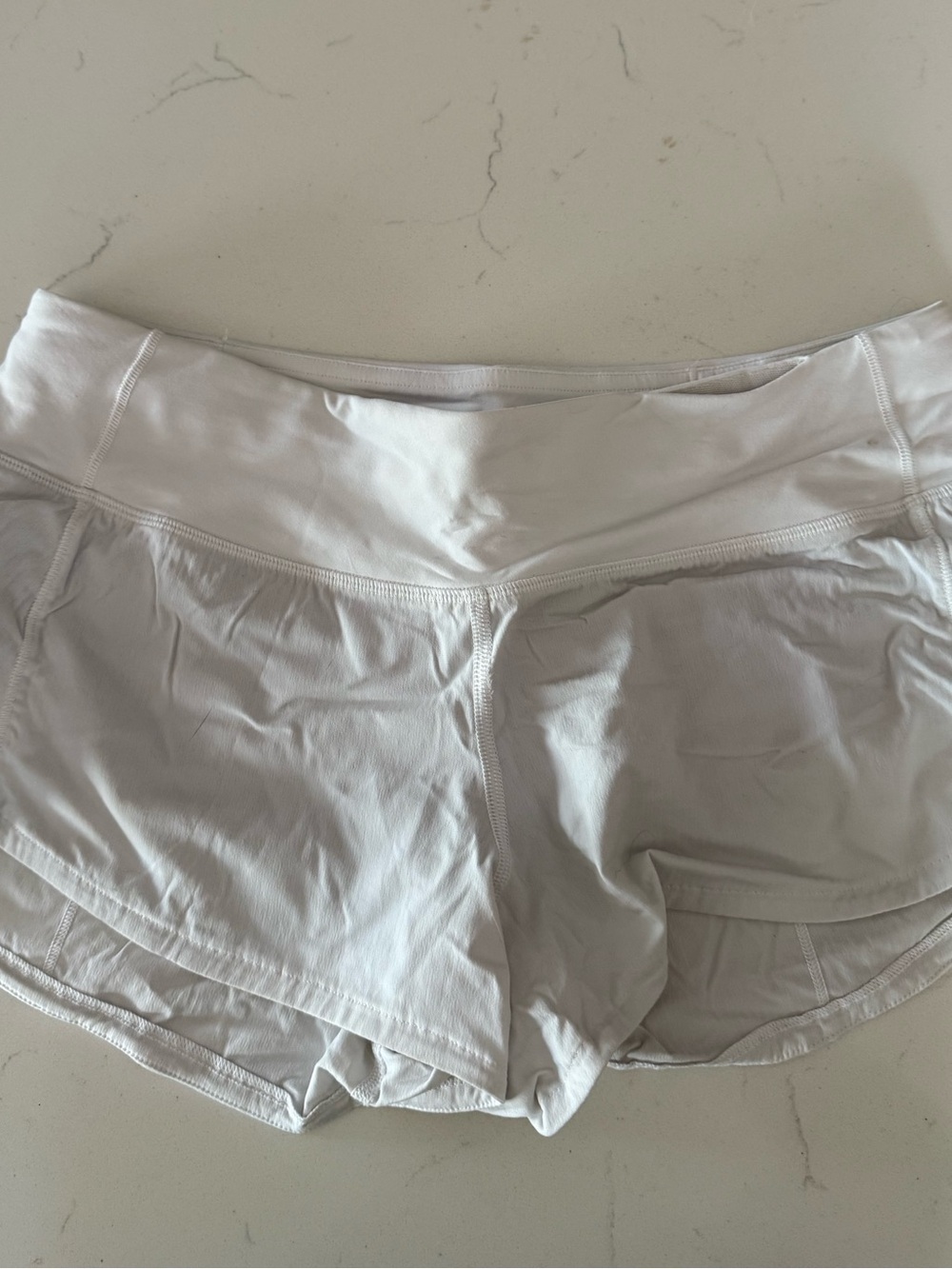 Women's white Performance Running Shorts